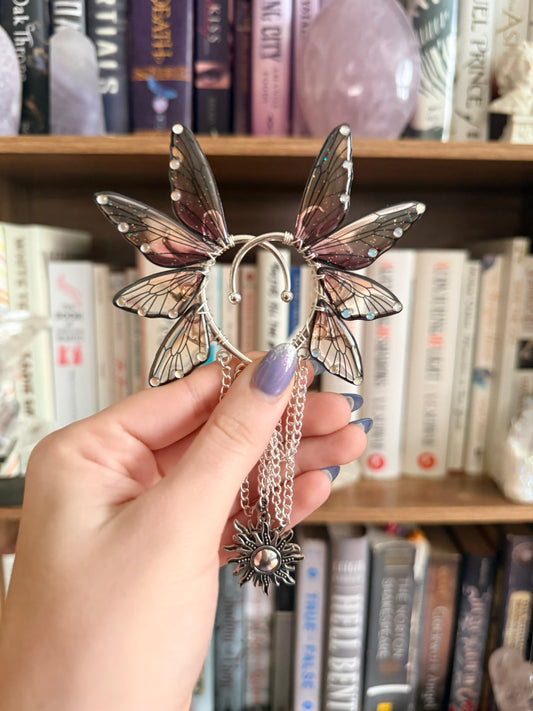 Silver + Sunset Sun Fairy Wing Ear Cuffs