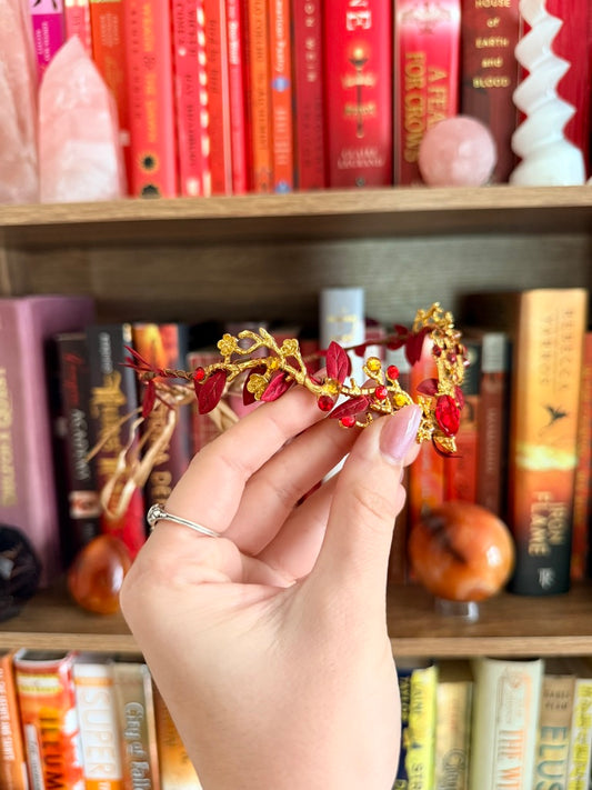 Gold + Red Stag Circlet Tiara (Small)