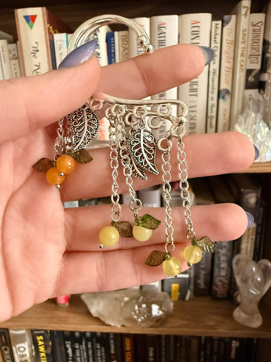 Silver Citrus + Leaf Simple Ear Cuffs