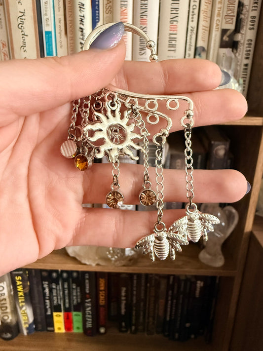 Silver Bee Simple Ear Cuffs