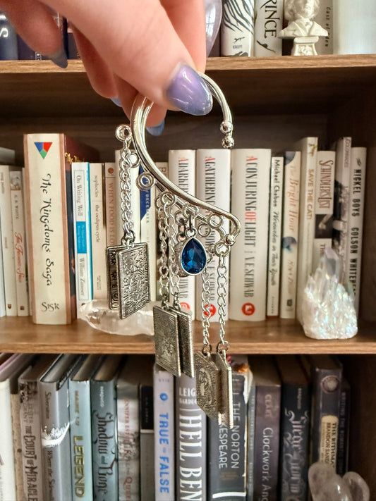 Silver Tarot Card Simple Ear Cuffs