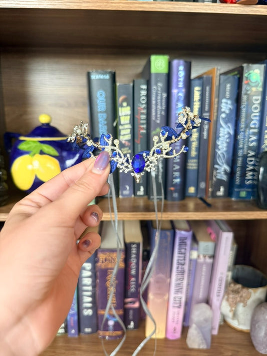Silver + Blue Stag Circlet