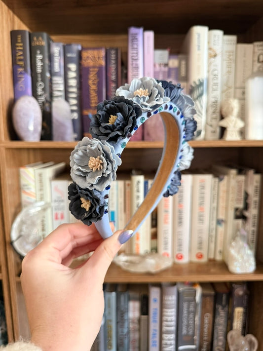 Shades of Blue Flower Crown