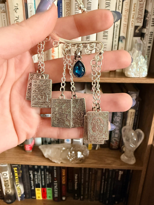 Silver Tarot Card Simple Ear Cuffs