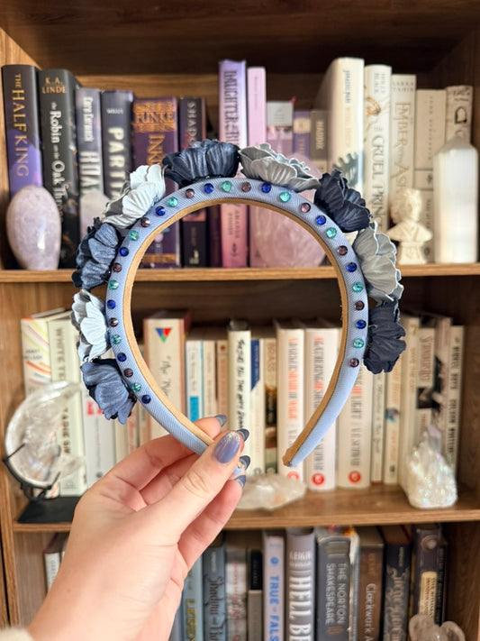 Shades of Blue Flower Crown