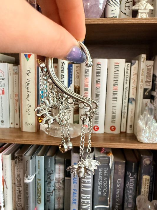 Silver Bee Simple Ear Cuffs