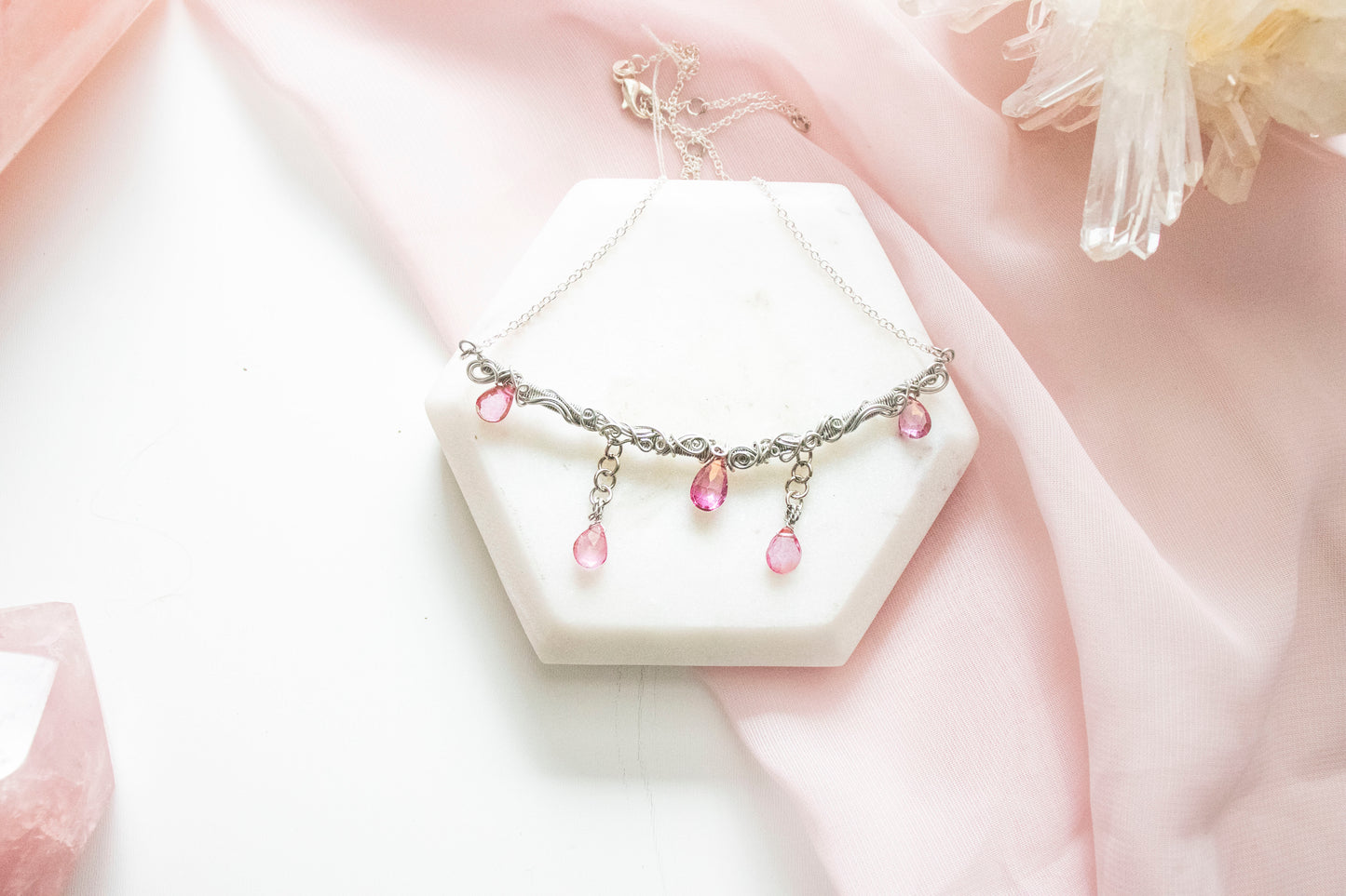 Asterope Pink Tourmaline Pendant