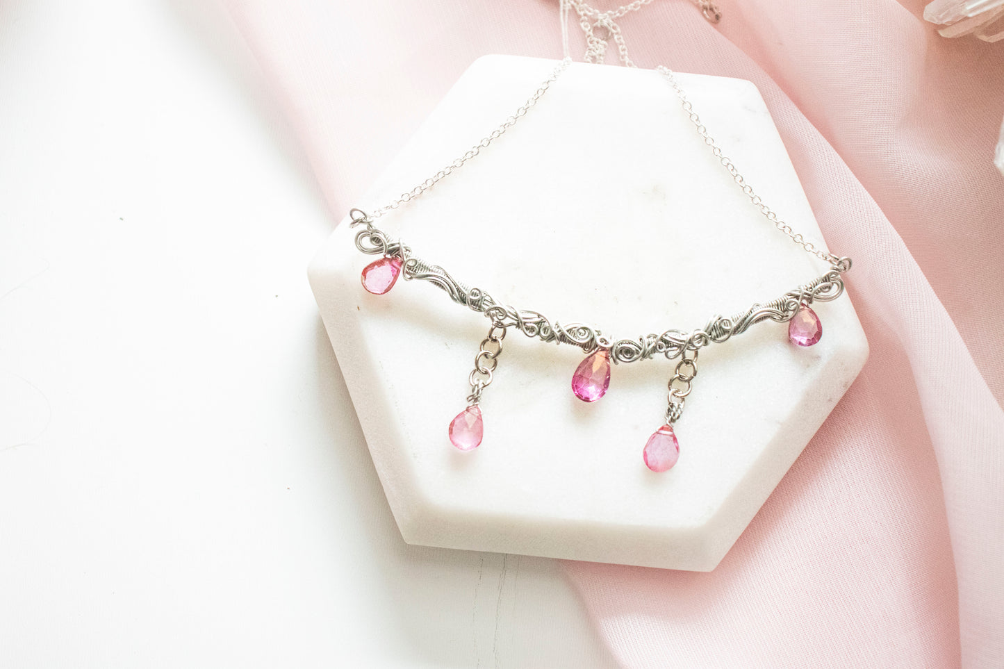 Asterope Pink Tourmaline Pendant