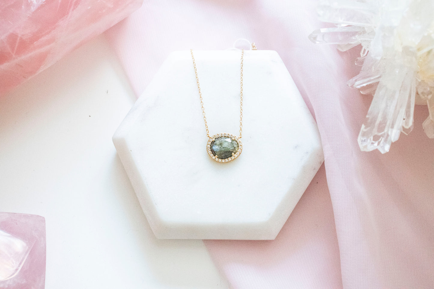 Azizi Labradorite Pendant (14k Gold Fill)