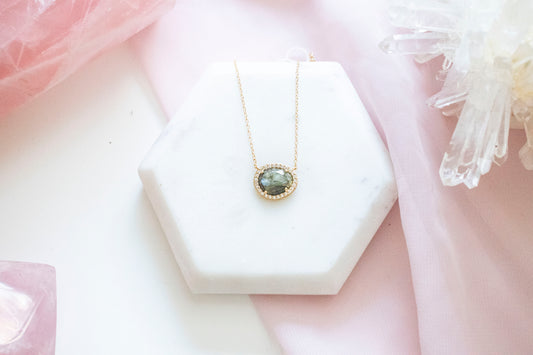 Azizi Labradorite Pendant (14k Gold Fill)