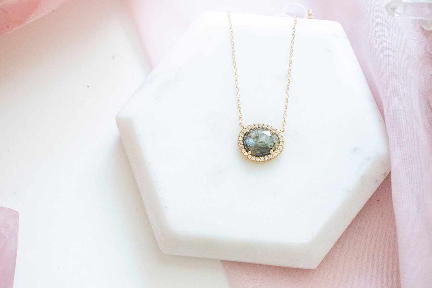 Azizi Labradorite Pendant (14k Gold Fill)