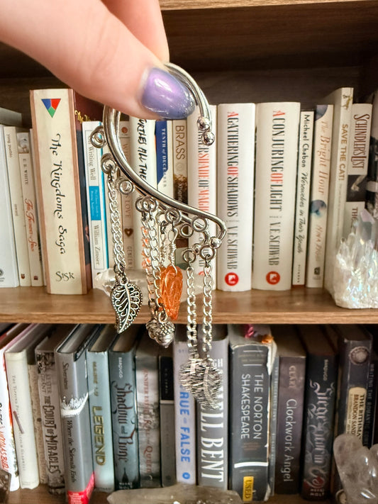 Silver Leaf + Acorn Simple Ear Cuffs