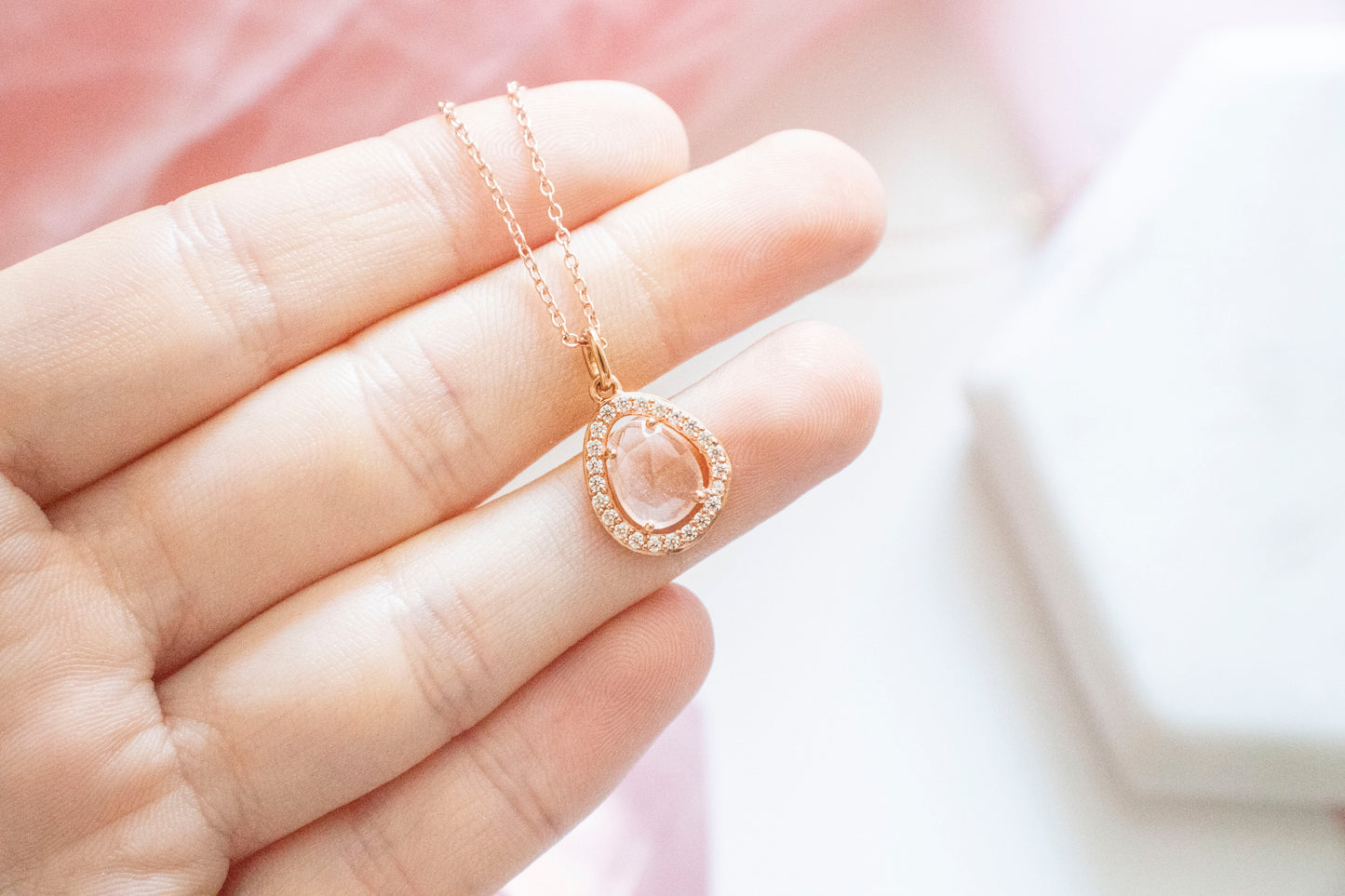 Deana Moonstone Pendant (14k Gold Plated)