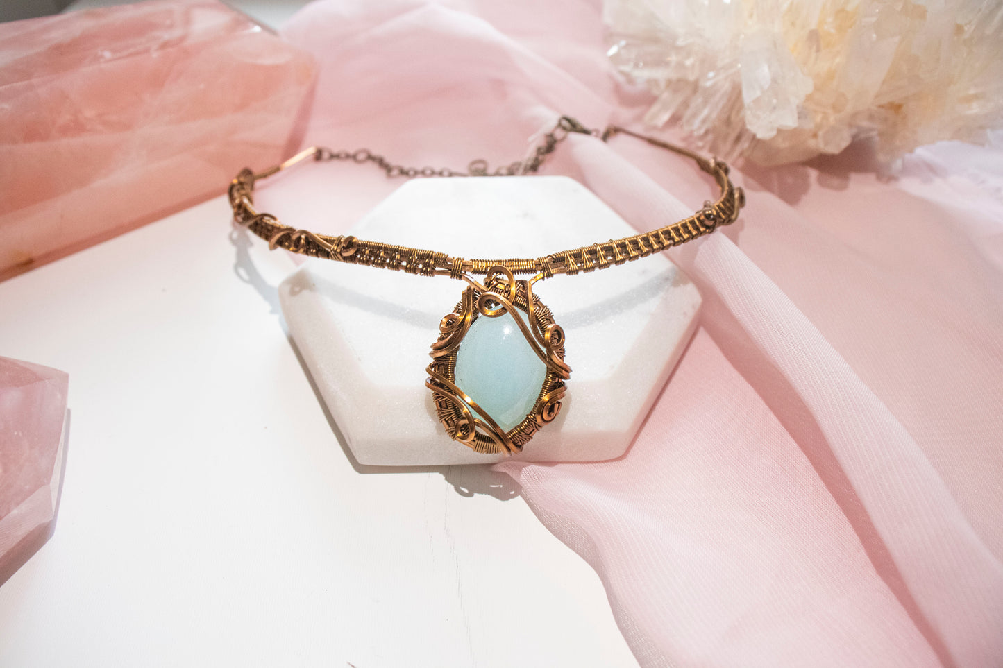 Eurydice Aquamarine Choker Pendant