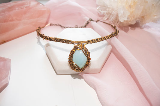 Eurydice Aquamarine Choker Pendant