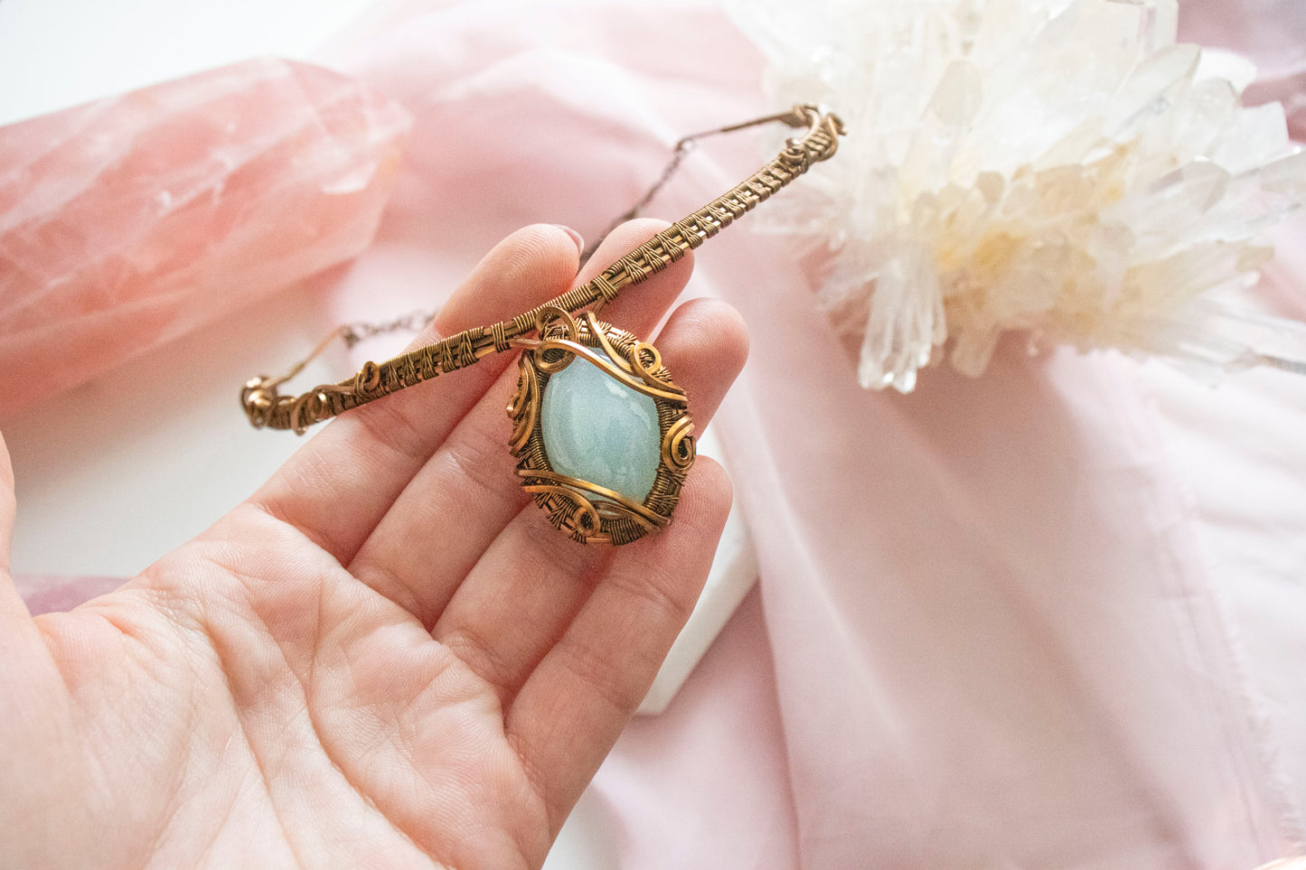 Eurydice Aquamarine Choker Pendant