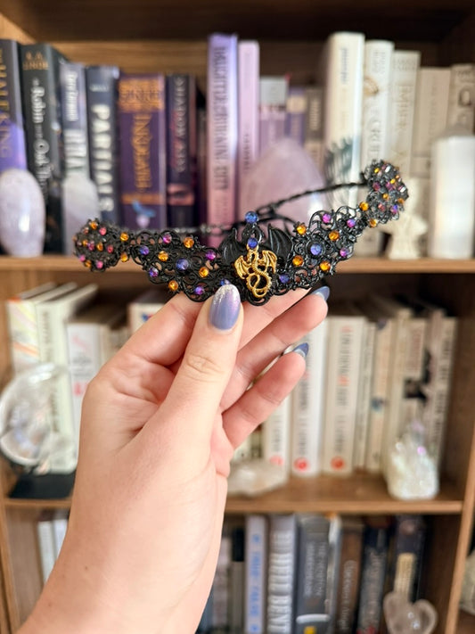 Black + Purple Dragon Circlet Tiara (Large)