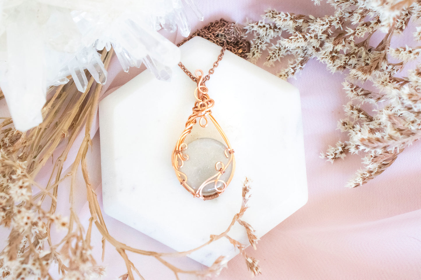 Folklore - Gray Moonstone Pendant