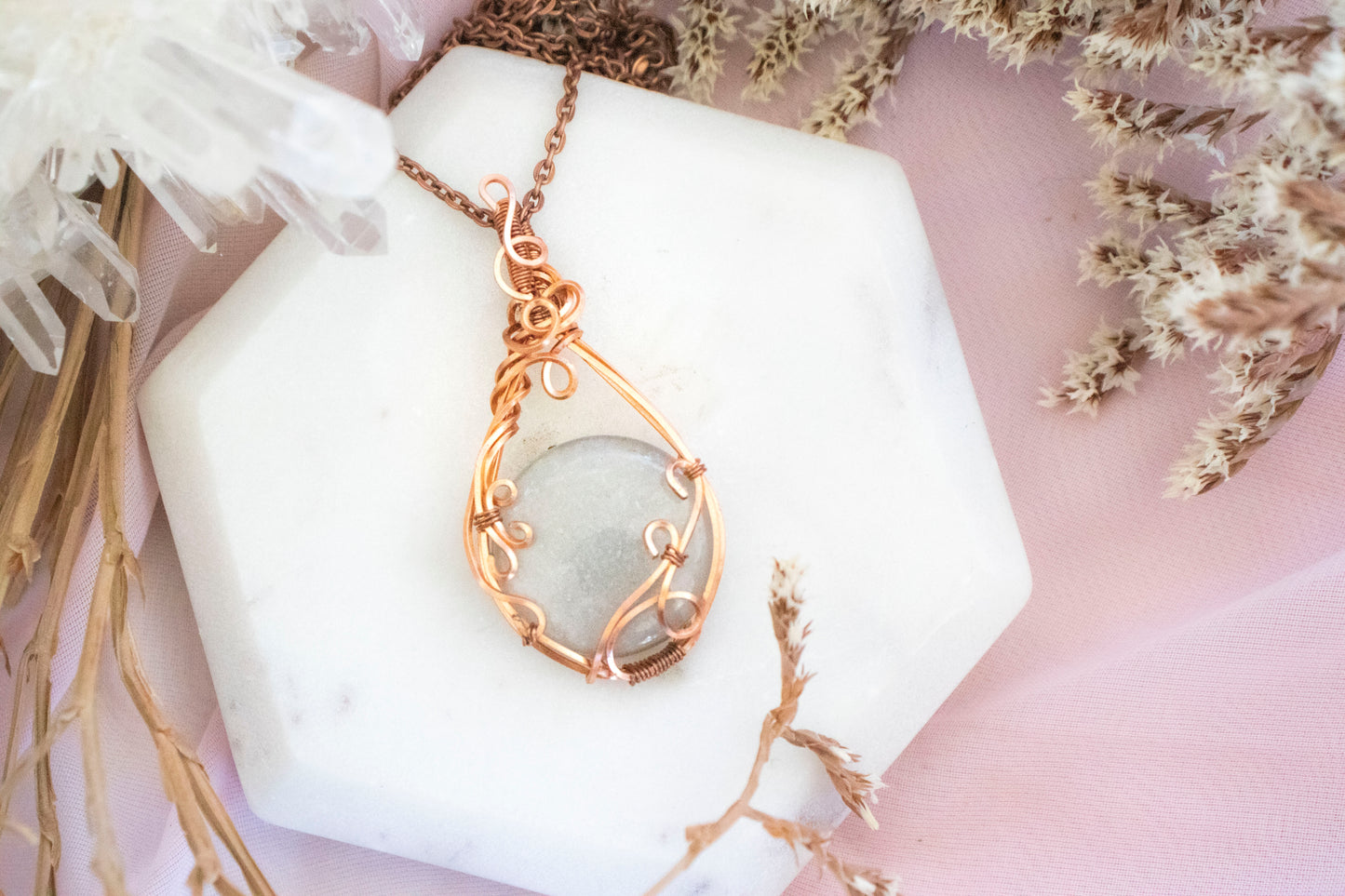 Folklore - Gray Moonstone Pendant