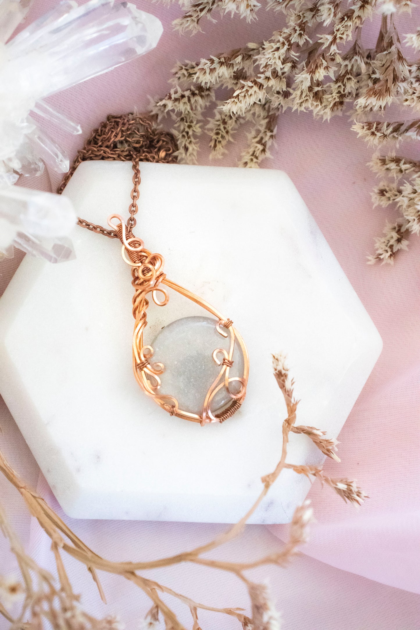 Folklore - Gray Moonstone Pendant