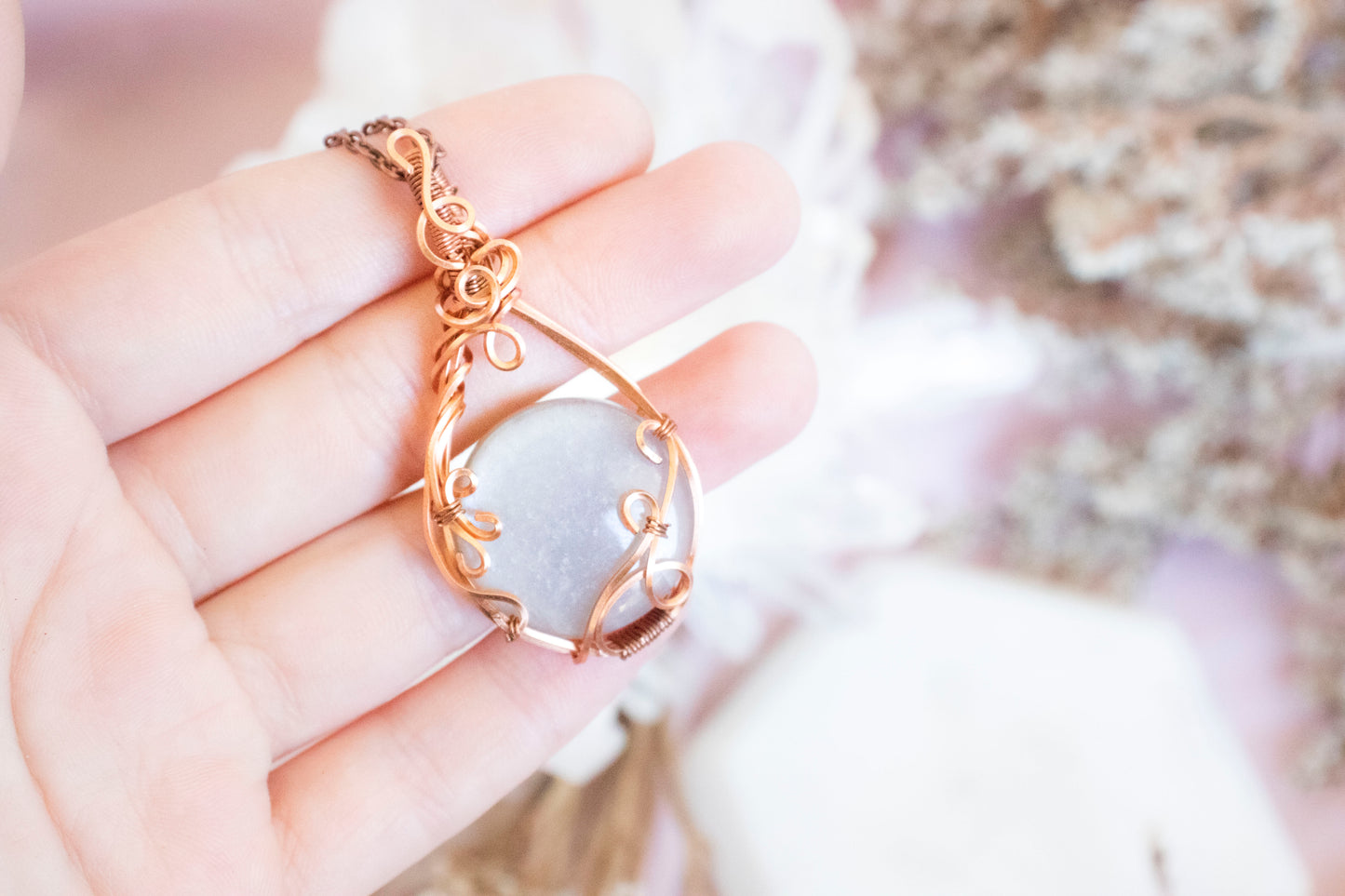 Folklore - Gray Moonstone Pendant