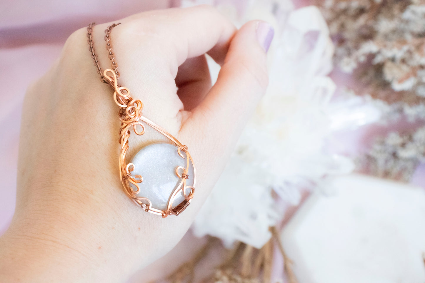 Folklore - Gray Moonstone Pendant