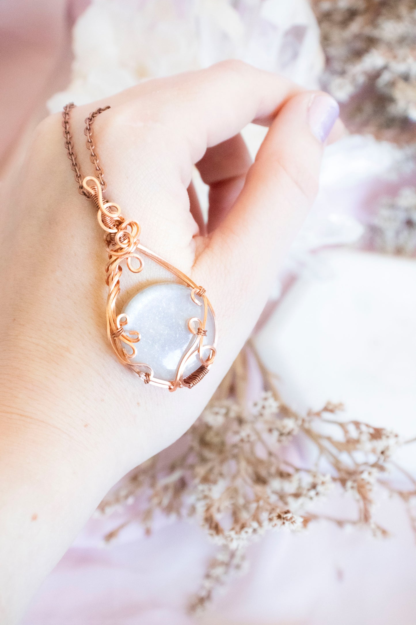 Folklore - Gray Moonstone Pendant