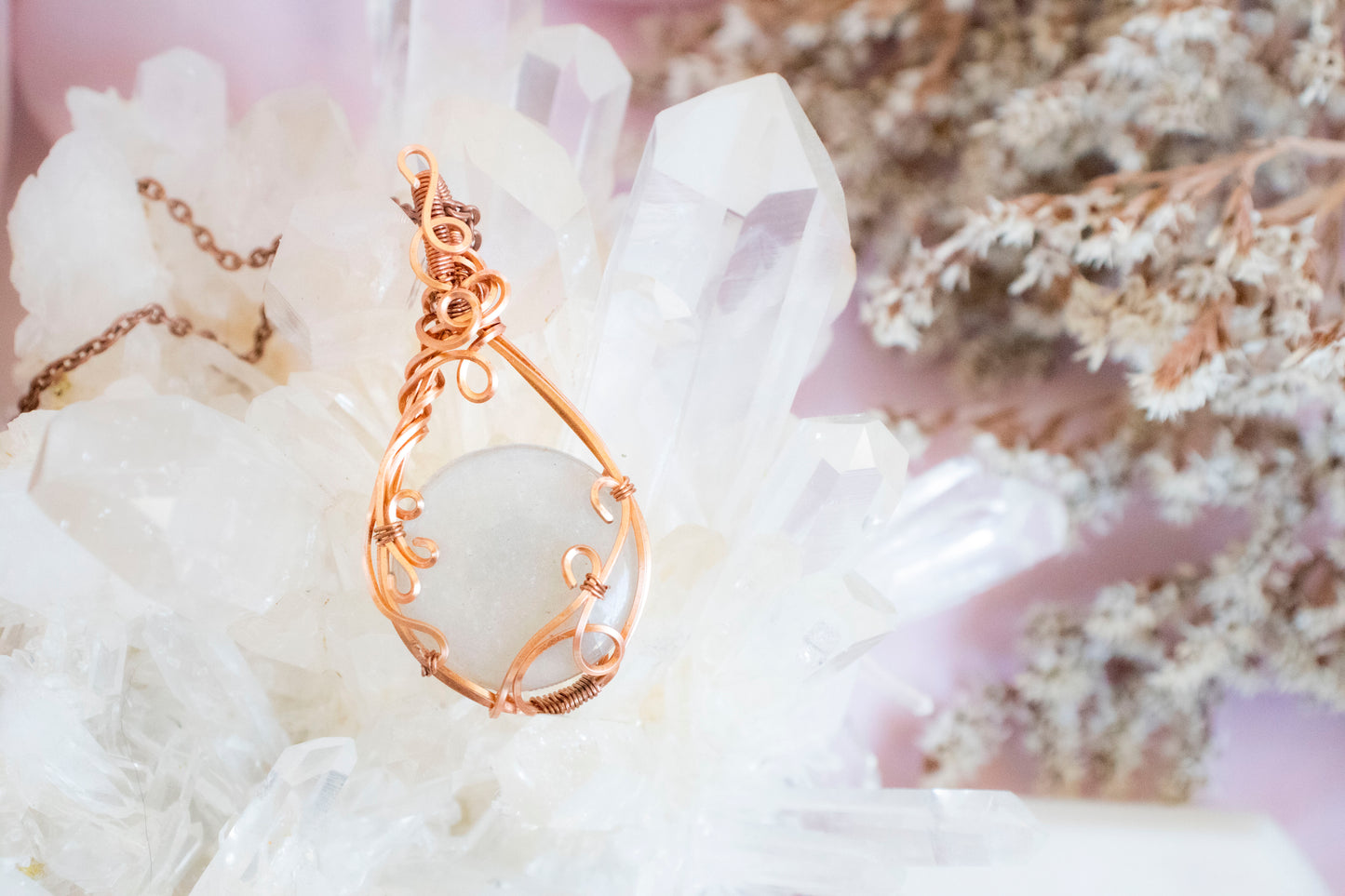 Folklore - Gray Moonstone Pendant