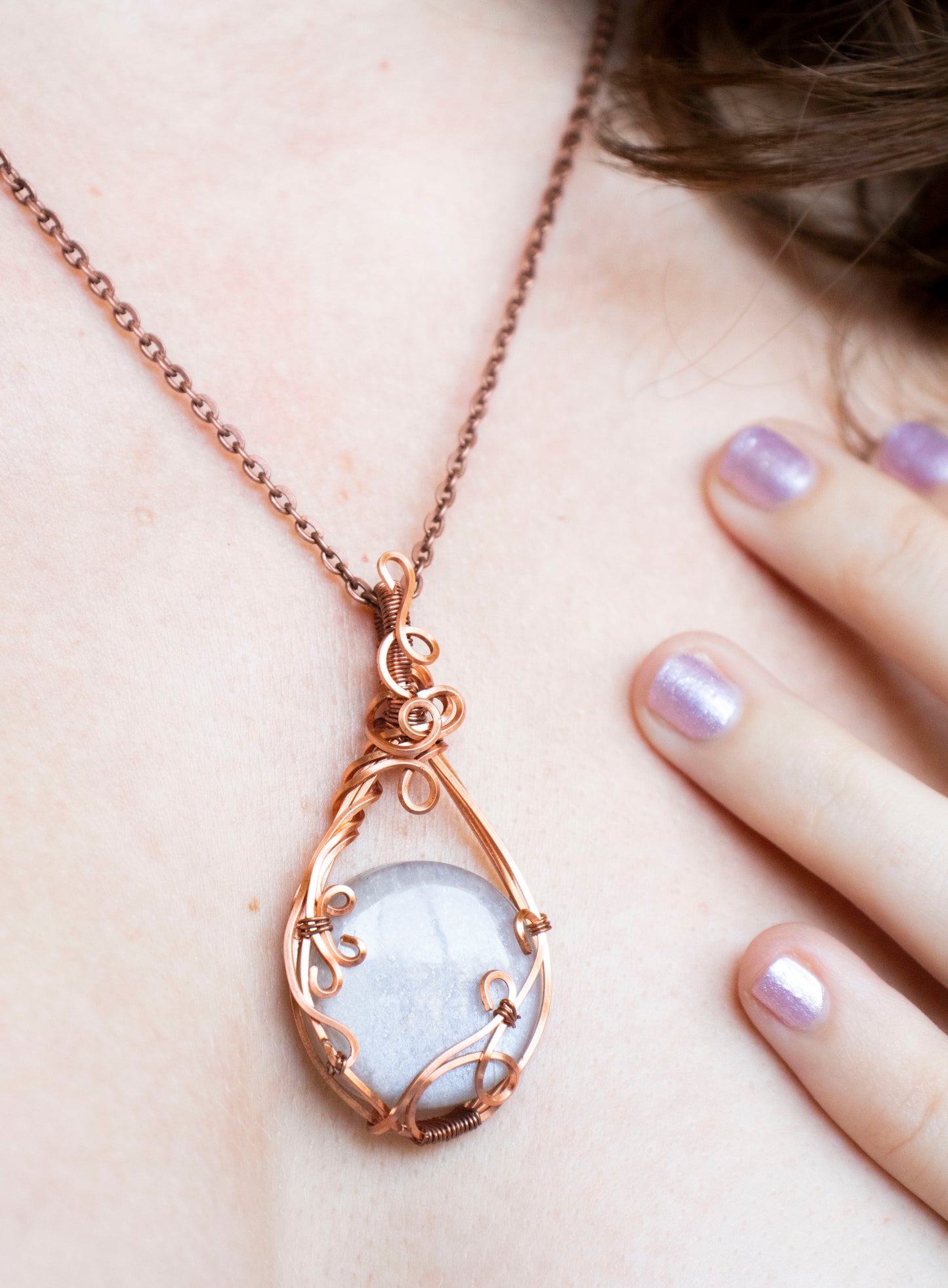 Folklore - Gray Moonstone Pendant
