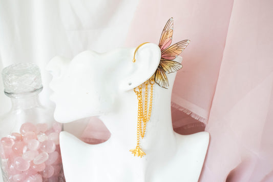 Gold + Sunset Bee Fairy Wing Ear Cuffs
