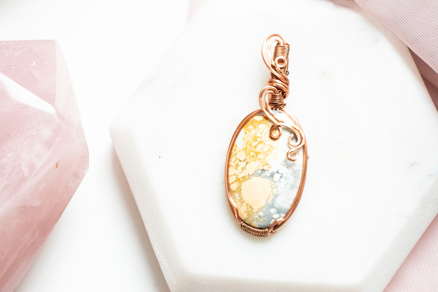 Hecate Maligano Jasper Pendant in Copper