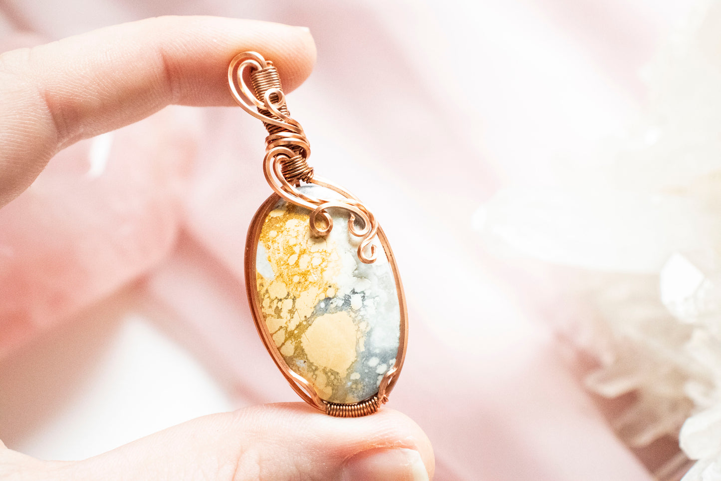 Hecate Maligano Jasper Pendant in Copper