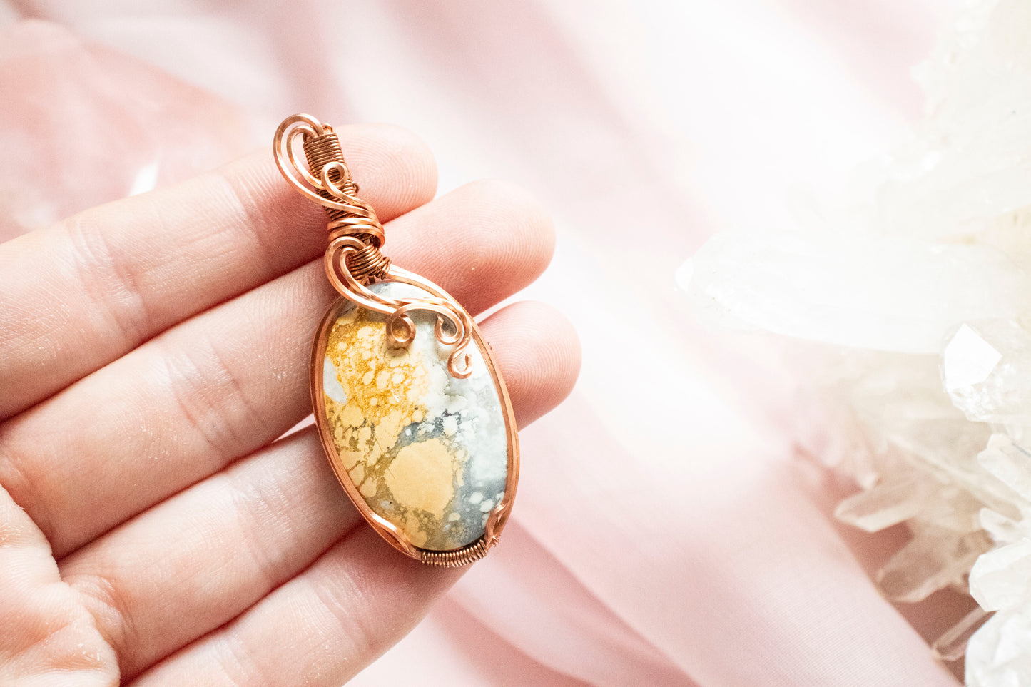 Hecate Maligano Jasper Pendant in Copper