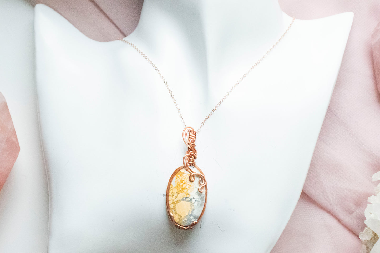 Hecate Maligano Jasper Pendant in Copper