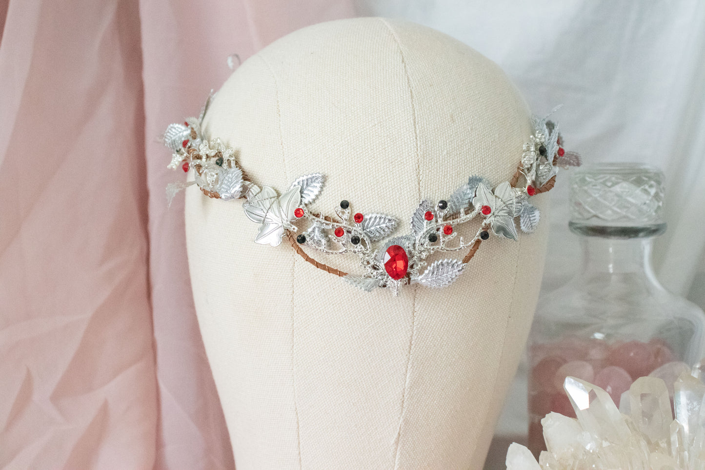 *MADE TO ORDER* Silver + Red Stag Circlet Tiara