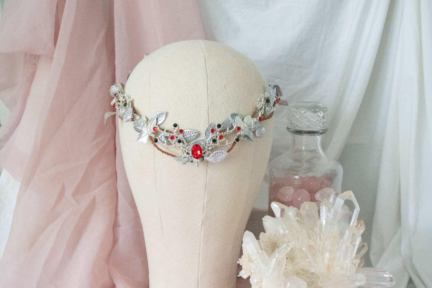 *MADE TO ORDER* Silver + Red Stag Circlet Tiara