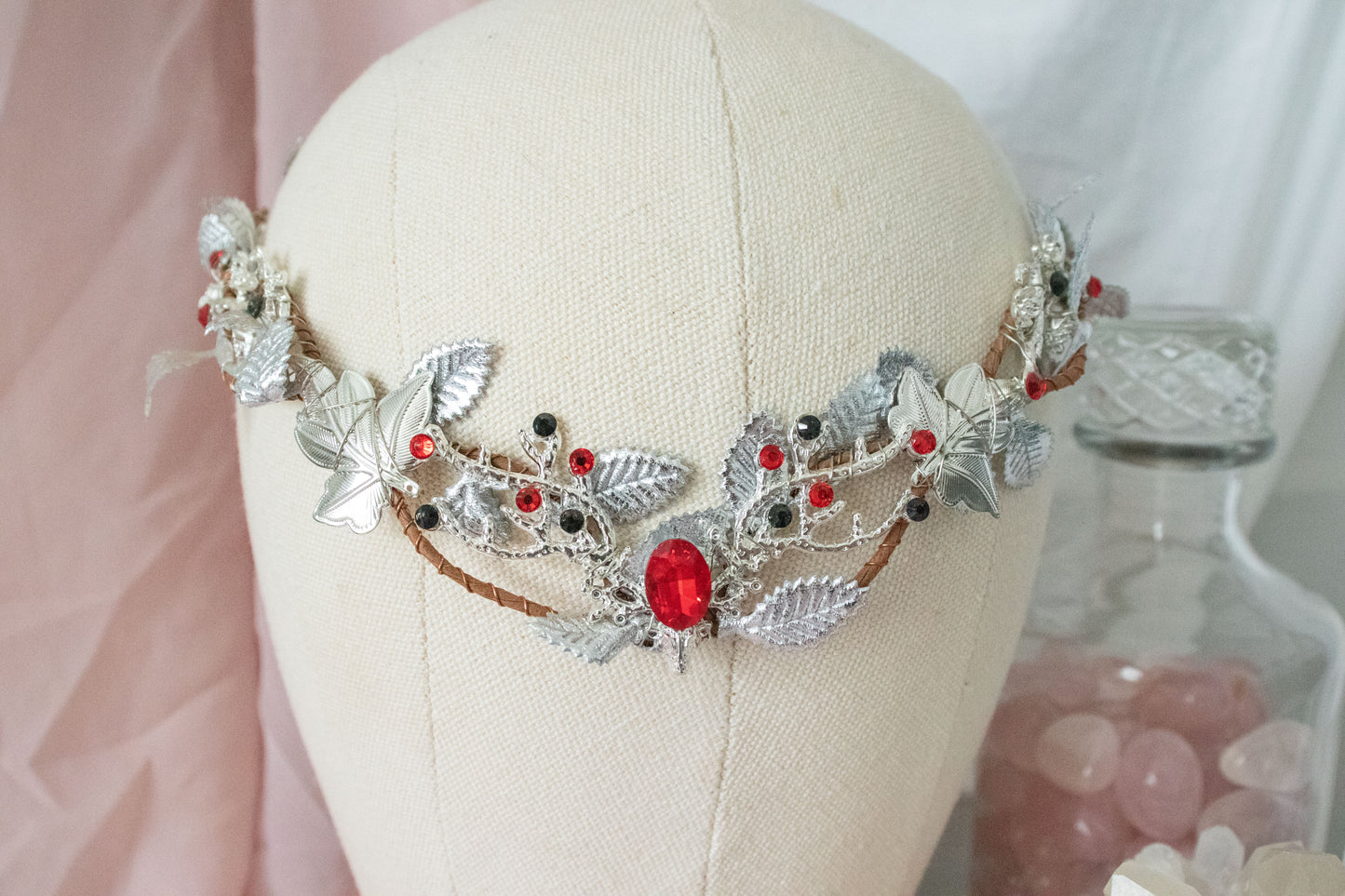 *MADE TO ORDER* Silver + Red Stag Circlet Tiara