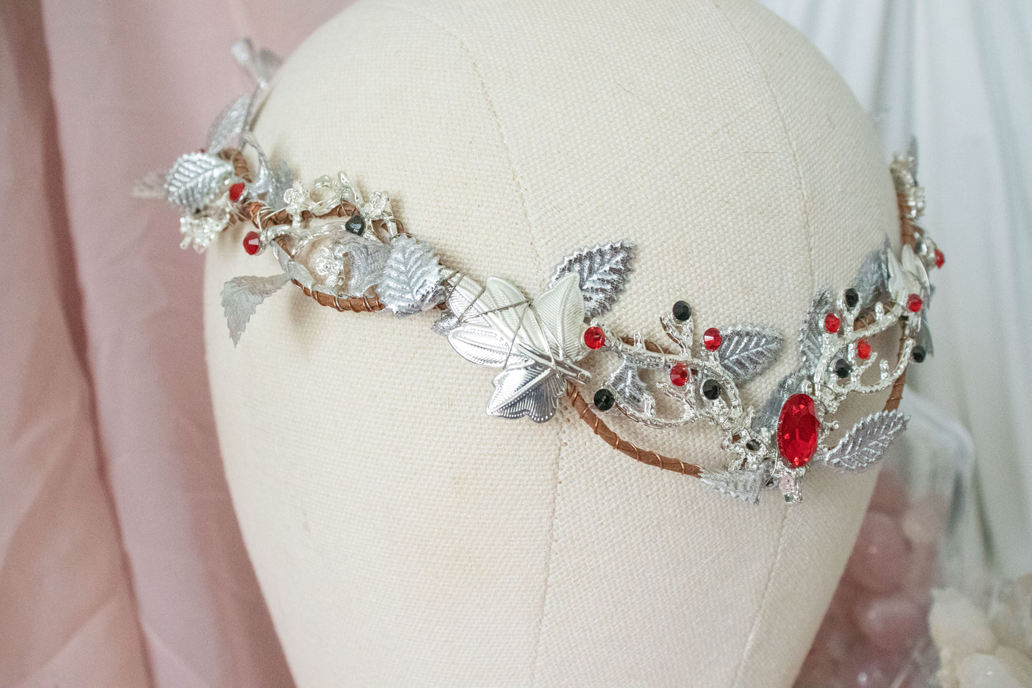 *MADE TO ORDER* Silver + Red Stag Circlet Tiara