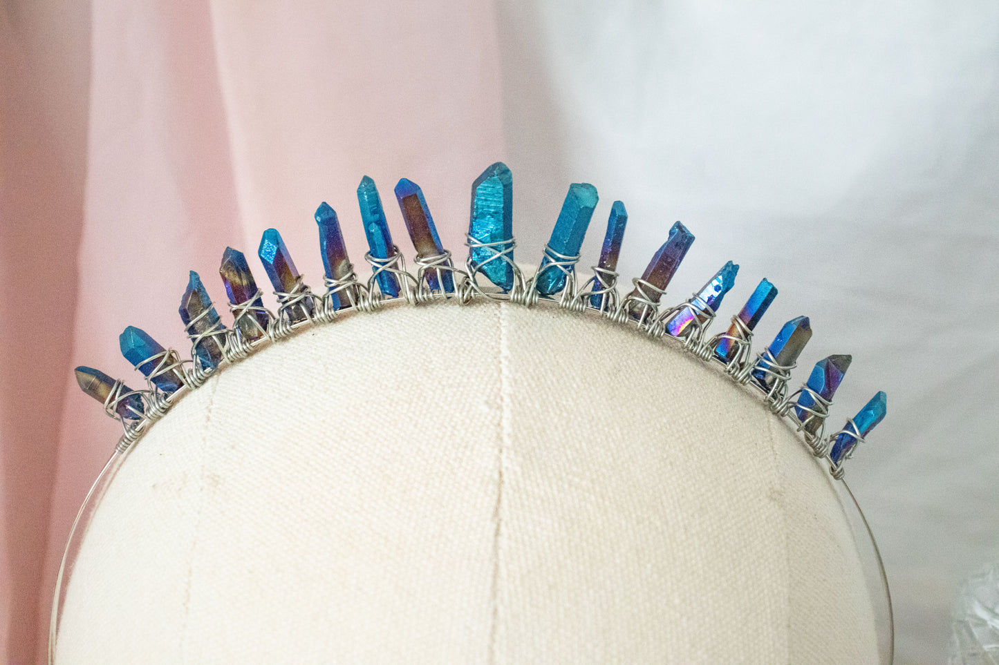 *MADE TO ORDER* Blue Aura Crystal Crown