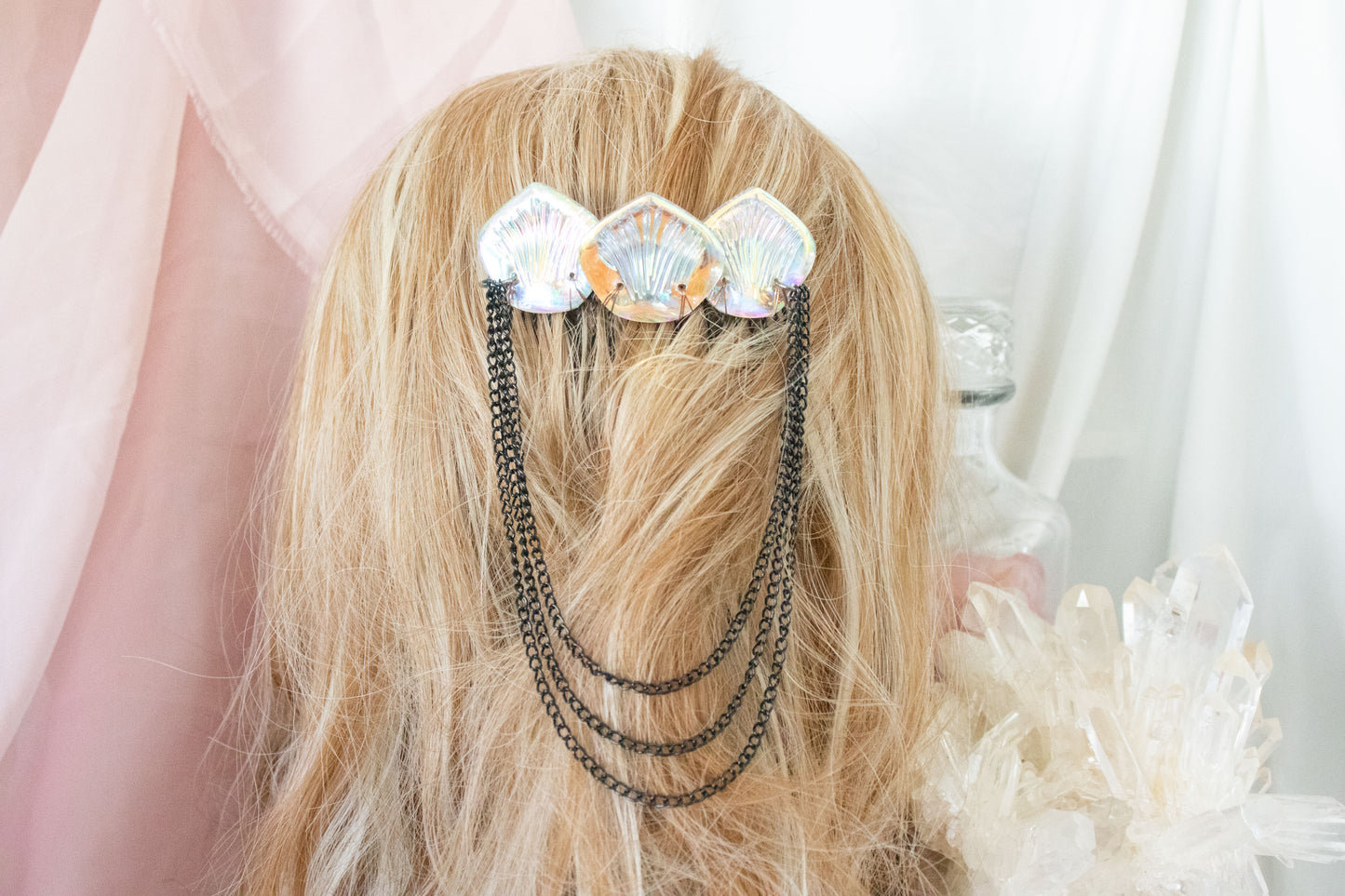 Black + Sandcastle Mermaid Scale Hair Comb