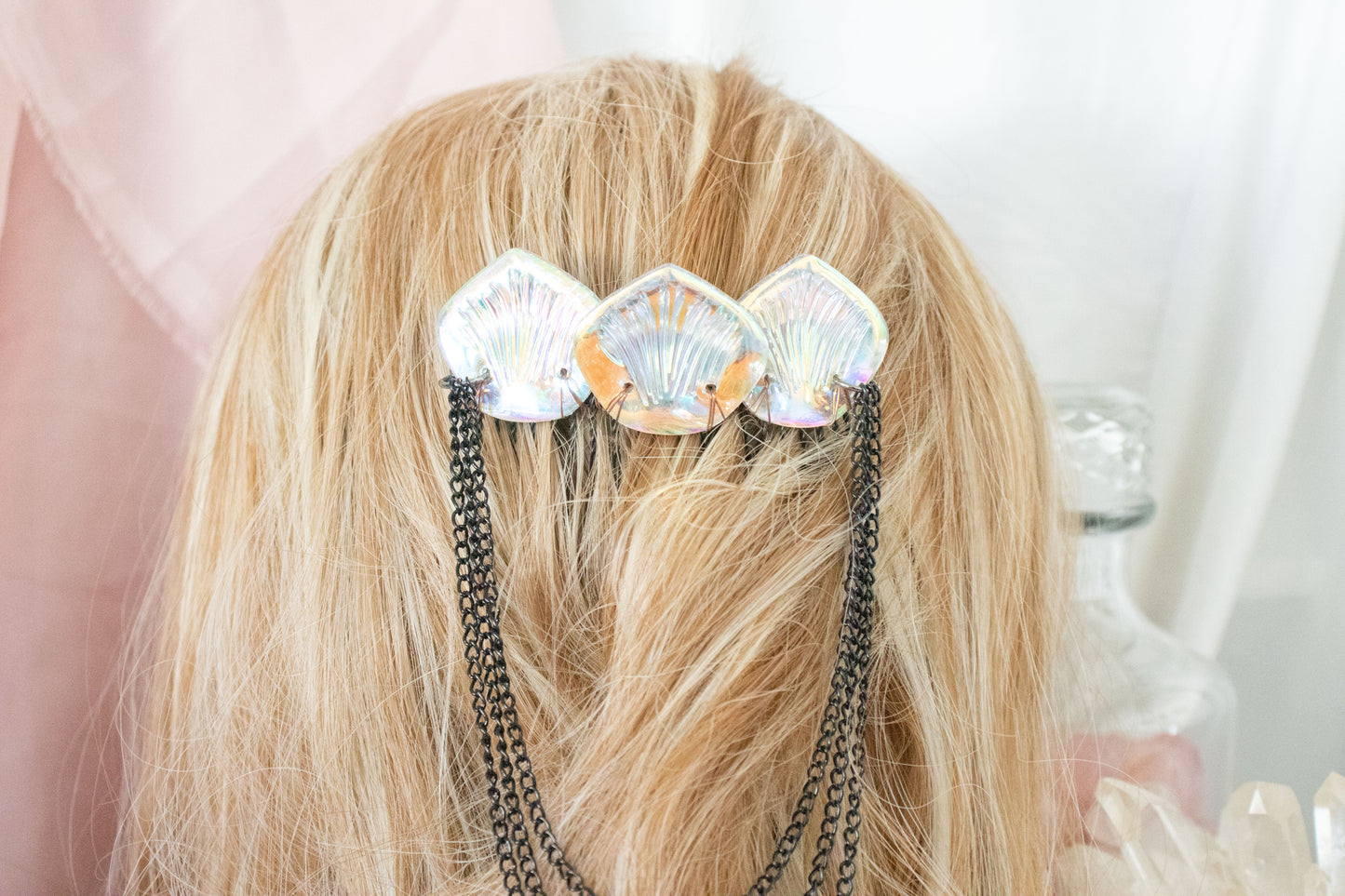 Black + Sandcastle Mermaid Scale Hair Comb
