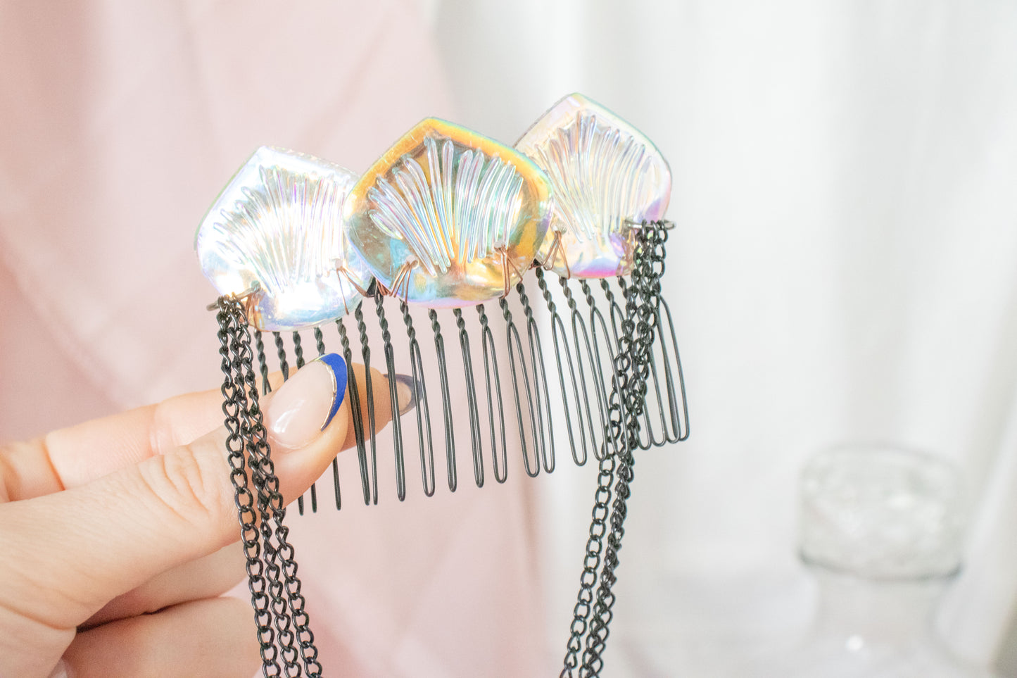 Black + Sandcastle Mermaid Scale Hair Comb