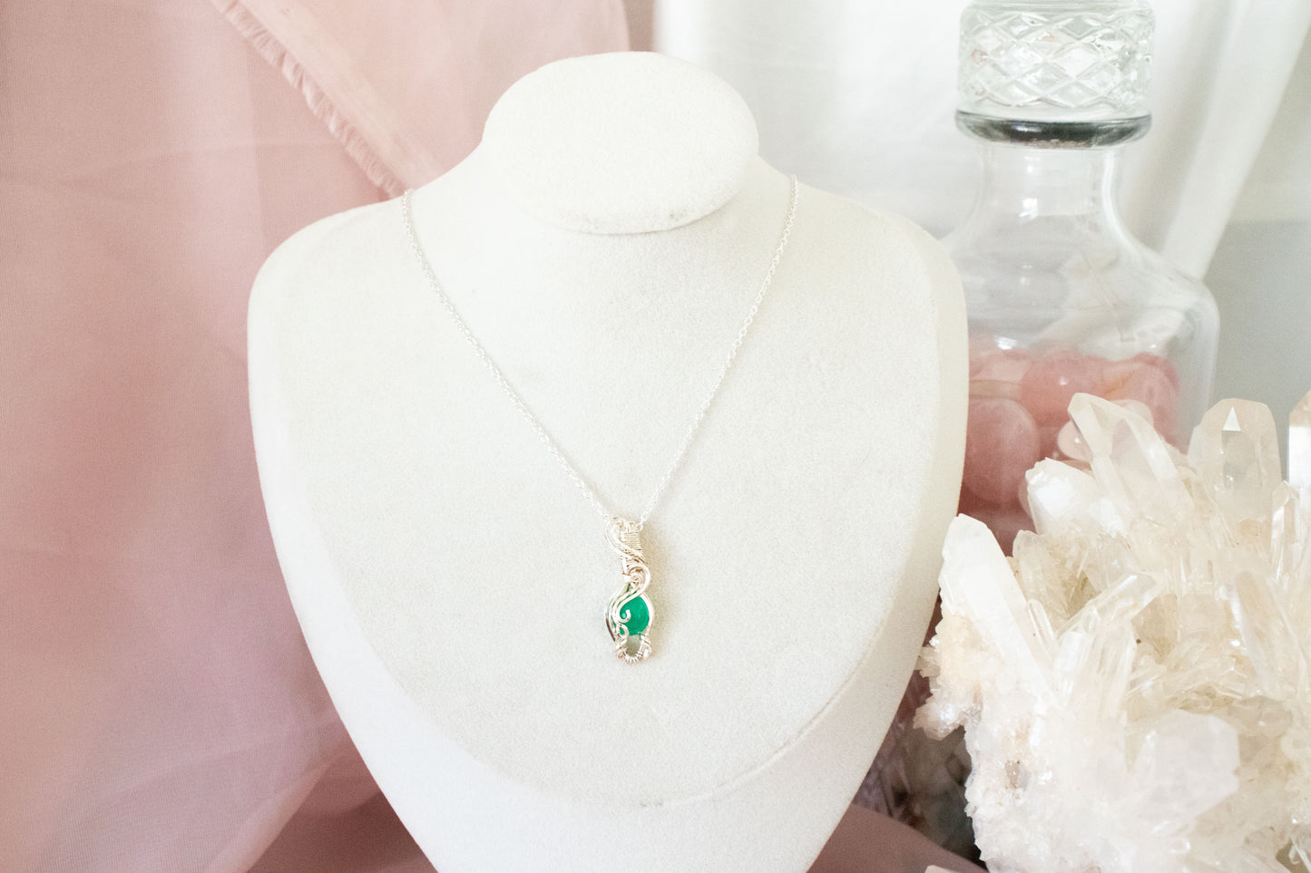 Astera Mini Green Onyx Pendant