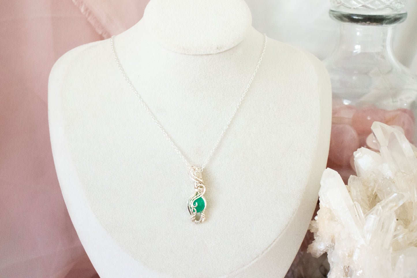 Astera Mini Green Onyx Pendant