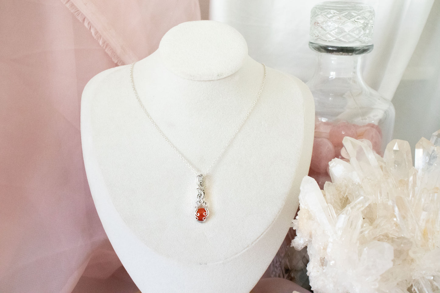 Ianthe Mini Carnelian Pendant