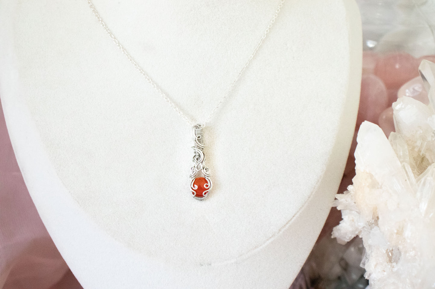 Ianthe Mini Carnelian Pendant
