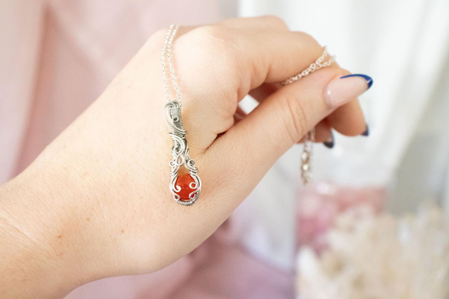 Ianthe Mini Carnelian Pendant