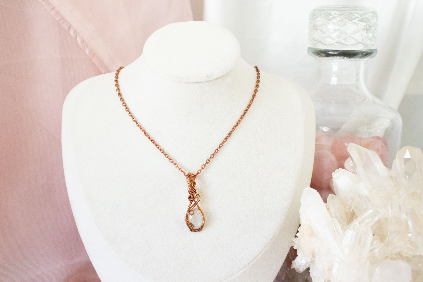 Hecate Mini Gray Moonstone Pendant