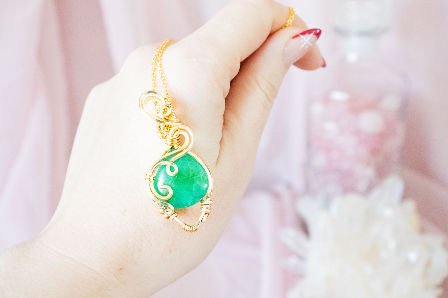 Astera Chrysoprase Pendant