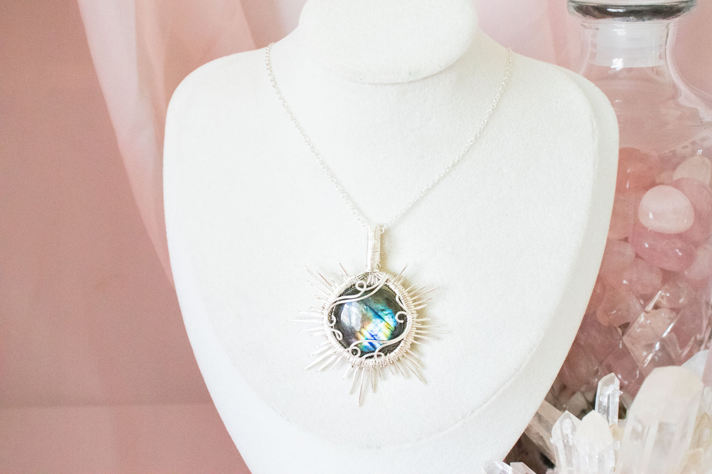 Helia Labradorite Sun Pendant